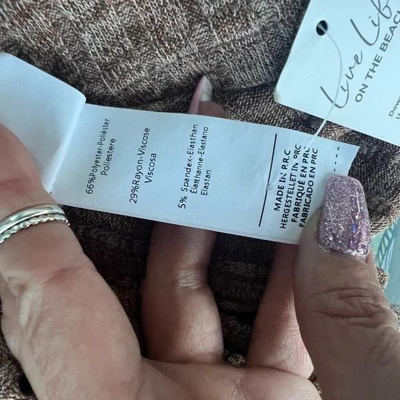 NWT CUPSHE Women's Mini Dress V Neck Knit Ruffled Hem Belted Long Sleeve A Line - Picture 7 of 7